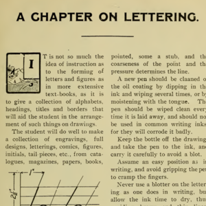 The Draftsman: A Chapter on Lettering (1905)