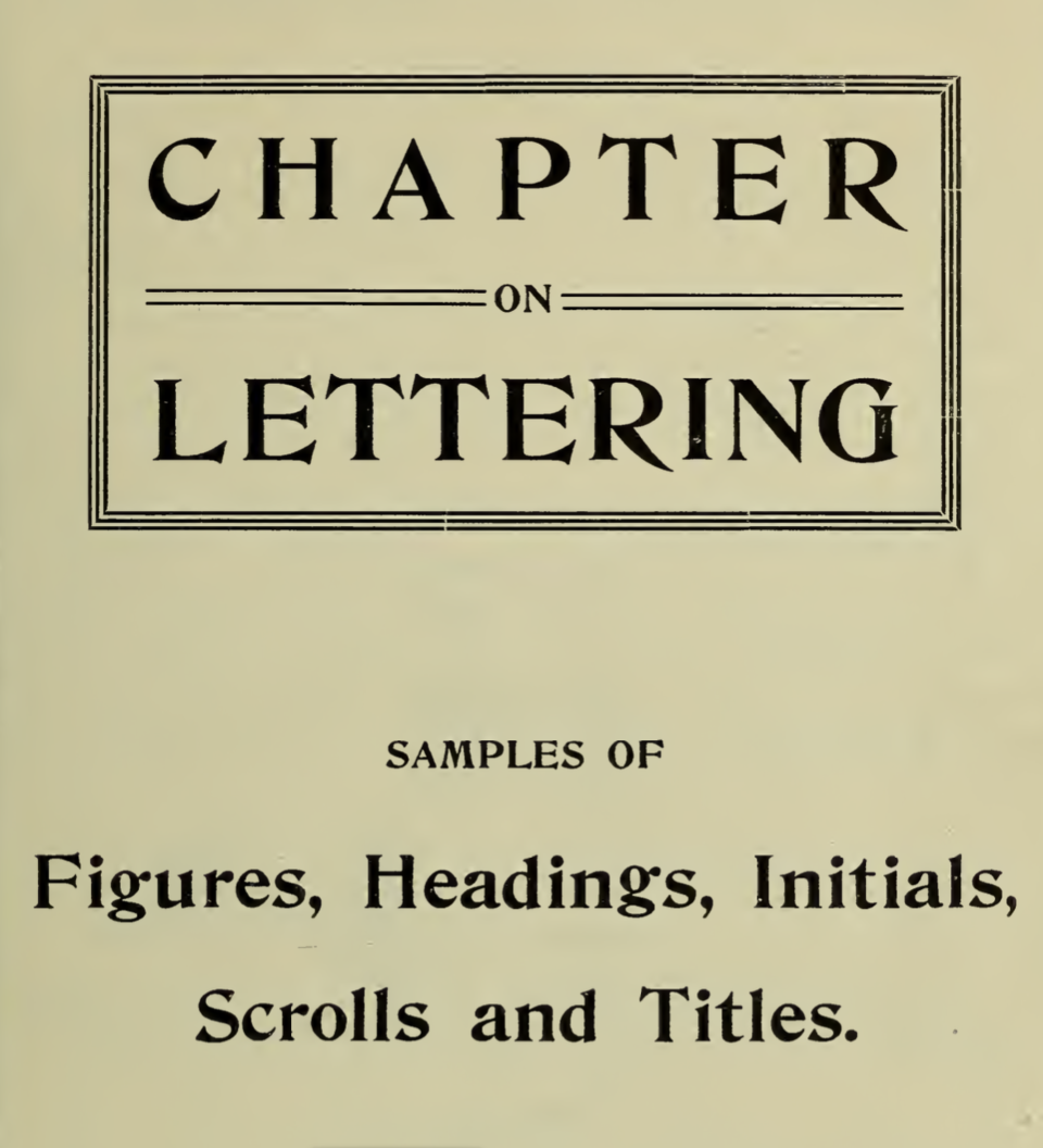 A Chapter on Lettering (1906)