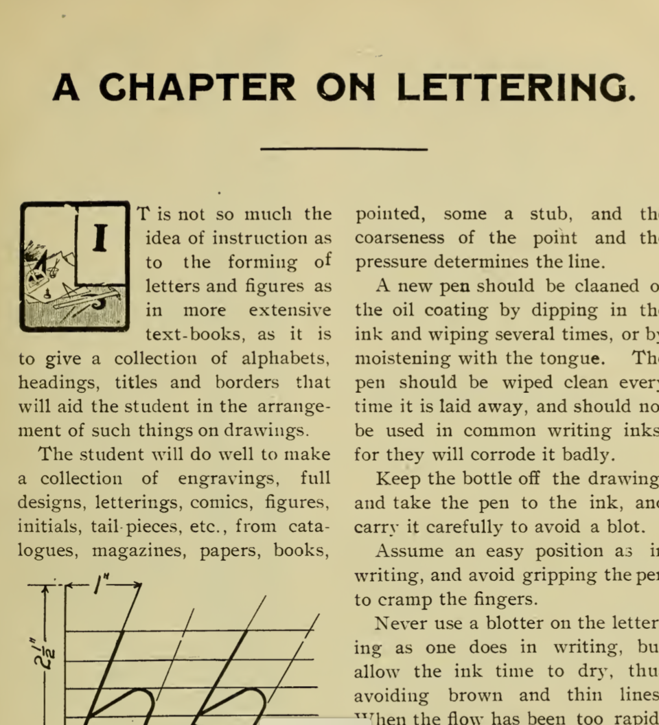 The Draftsman: A Chapter on Lettering (1905)